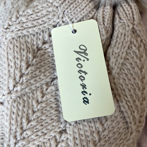 Women Infinity Scarf Knitted Faux Fur Beanie Hat 2Pcs! - Picture 7 of 7